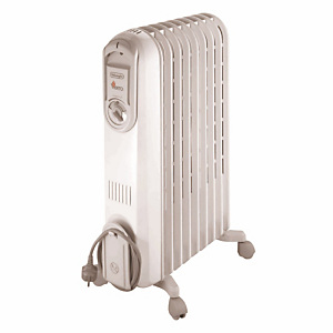 DELONGHI Radiateur bain d'huile Vento 2000W Délonghi blanc DELONGHI Radiateur bain d'huile Vento 2000W Délonghi blanc