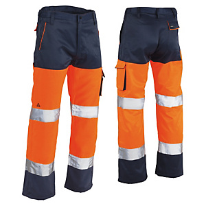 Delta Plus Pantalon de travail haute visibilité - Orange - Taille XXL