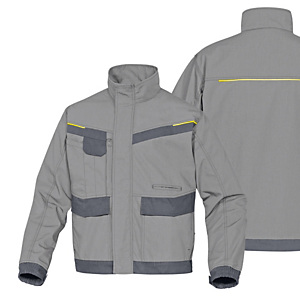 deltaplus giacca da lavoro mach 2 corporate - tela/poliestere/cotone - taglia L - grigio chiaro/grigio scuro