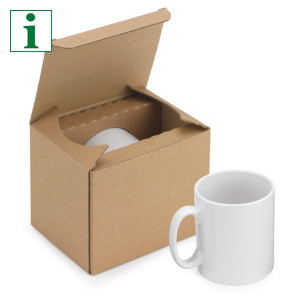 Deluxe crash-lock postal mug box