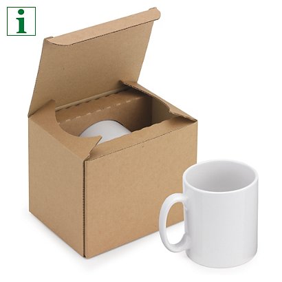 Deluxe crash-lock postal mug box - 1