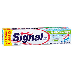 Dentifrice Signal Protection caries, tube de 75 ml + 25 ml GRATUIT