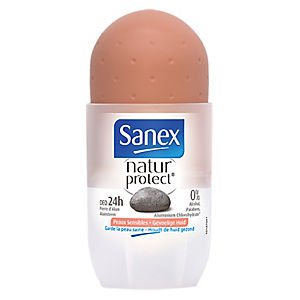 Deodorant roll on Sanex Natur Protect gevoelige huid, per flesje van 50 ml