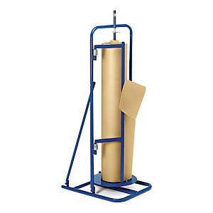 Dérouleur-coupeur pour papier kraft vertical à plateau tournant 140 à 160 cm