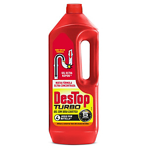 DESTOP turbo gel desatascador con lejía botella 1 l DESTOP turbo gel desatascador con lejía botella 1 l