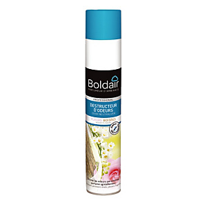 Destructeur d'odeurs parfumant Boldair fleurs boisées, aérosol de 500 ml Destructeur d'odeurs parfumant Boldair fleurs boisées, aérosol de 500 ml