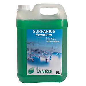 Détergent désinfectant Surfanios premium Anios, 2 bidons de 5 L Détergent désinfectant Surfanios premium Anios, 2 bidons de 5 L