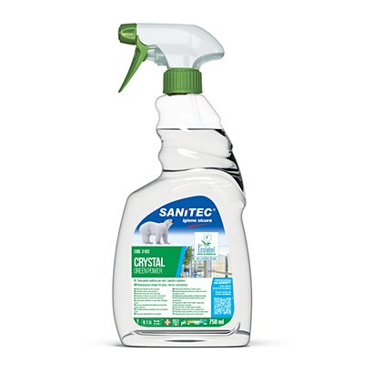 Detergente professionale ecologico per vetri, specchi e spolvero