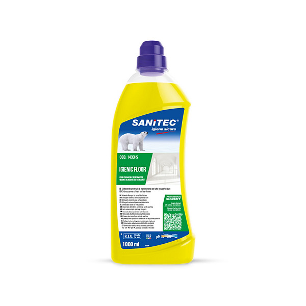 Detergenti pavimenti disinfettanti profumo fiori d'arancio e bergamotto 1 l Sanitec - 1