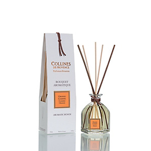 Diffusore a bastoncini ai Fiori di Arancio Collines de Provence, 100 ml Diffusore a bastoncini ai Fiori di Arancio Collines de Provence, 100 ml
