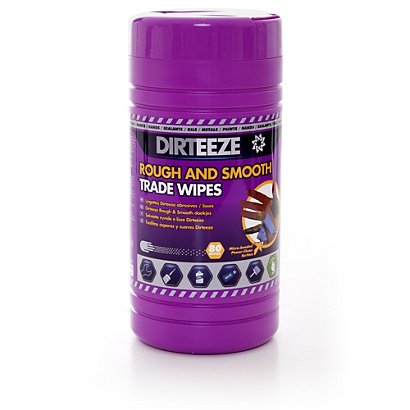 Dirteeze rough and smooth wipes, tub of 80