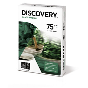 Discovery Carta multiuso A4 per Fax, Fotocopiatrici, Stampanti Laser e Inkjet, 75 g/m², Bianco (risma 500 fogli) Discovery Carta multiuso A4 per Fax, Fotocopiatrici, Stampanti Laser e Inkjet, 75 g/m², Bianco (risma 500 fogli)