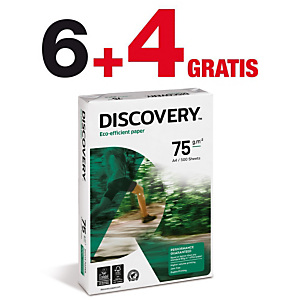Discovery Papel Multifunción para Faxes, Fotocopiadoras, Impresoras Láser e Impresoras de Inyección de Tinta Blanco A4 75 g/m² Discovery Papel Multifunción para Faxes, Fotocopiadoras, Impresoras Láser e Impresoras de Inyección de Tinta Blanco A4 75 g/m²
