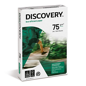 Discovery Papel Multifunción para Faxes, Fotocopiadoras, Impresoras Láser e Impresoras de Inyección de Tinta Blanco A4 75 g/m² Discovery Papel Multifunción para Faxes, Fotocopiadoras, Impresoras Láser e Impresoras de Inyección de Tinta Blanco A4 75 g/m²