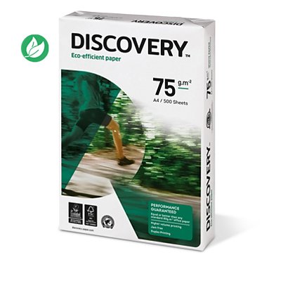 Discovery Papier A4 blanc éco-responsable - 75g - Ramette de 500 feuilles - 1