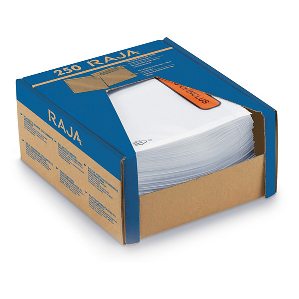 Dispenserförpackning med 250 packsedelskuvert RAJA - 70 my - Tryck "PACKSEDEL" 225 x 165 mm