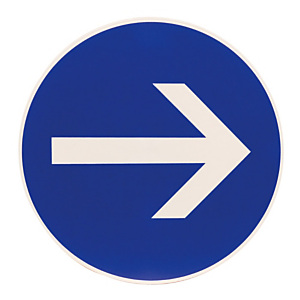 Disque de signalisation flèche sens obligatoire ø 30 cm Disque de signalisation flèche sens obligatoire ø 30 cm