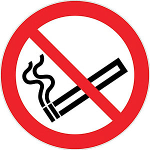 Disque de signalisation d'interdiction de fumer ø 30 cm