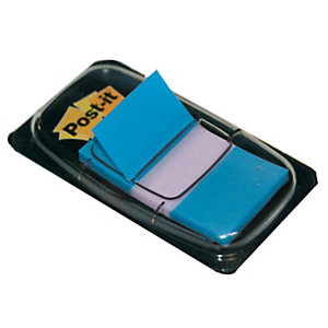 Distributeur de 50 index Post-it®  largeur 25 mm coloris bleu