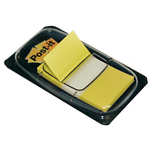 Distributeur de 50 index Post-it®  largeur 25 mm coloris jaune