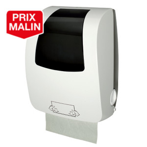 Distributeur essuie-mains rouleaux semi-automatique Bernard ABS blanc