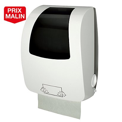 Distributeur essuie-mains rouleaux semi-automatique Bernard ABS blanc - 1