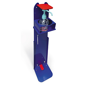 Distributeur à pédale de gel hydroalcoolique en acier Distributeur à pédale de gel hydroalcoolique en acier