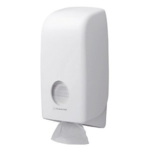 Distributeur papier toilette Aquarius ABS blanc pour paquets