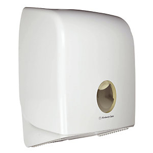 Distributeur de papier toilette mini Jumbo, Aquarius, coloris blanc