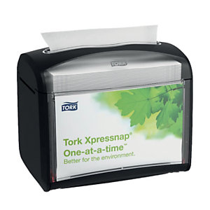 Distributeur de serviettes Tork Xpressnap® N4, modèle table, coloris noir