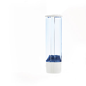 Distributore per bicchieri, Polipropilene, Capacità 50 bicchieri, Trasparente/Bianco