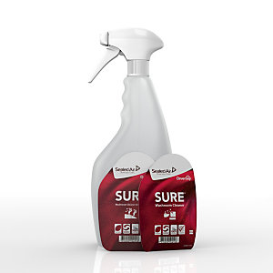 Diversey Flacone spray vuoto ricaricabile per detergente e disincrostante per bagno SURE 750 ml (Confezione 6 pezzi )