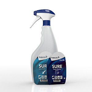 Diversey Flacone spray vuoto ricaricabile per detergente per vetri SURE 750 ml (Confezione 6 pezzi) Diversey Flacone spray vuoto ricaricabile per detergente per vetri SURE 750 ml (Confezione 6 pezzi)