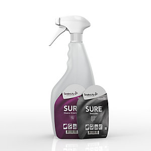 Diversey Flacone spray vuoto ricaricabile per spray detergente disinfettante e disincrostante SURE 750 ml (Confezione 6 pezzi)