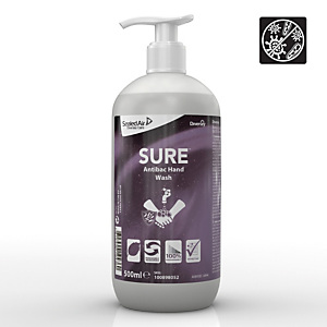 Diversey SURE Antibacterial Hand Wash Detergente antibatterico per le mani A base vegetale Biodegradabile al 100% 500 ml Diversey SURE Antibacterial Hand Wash Detergente antibatterico per le mani A base vegetale Biodegradabile al 100% 500 ml