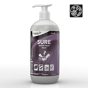 Diversey SURE Antibacterial Hand Wash Detergente antibatterico per le mani A base vegetale Biodegradabile al 100% 500 ml