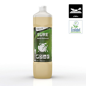 Diversey SURE Hand Dishwash Detersivo per piatti a mano A base vegetale Biodegradabile al 100% 1 litro Diversey SURE Hand Dishwash Detersivo per piatti a mano A base vegetale Biodegradabile al 100% 1 litro