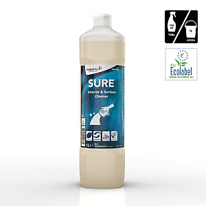 Diversey SURE Limpiador para superficies e interiores de origen vegetal 100 % biodegradable, 1 l Diversey SURE Limpiador para superficies e interiores de origen vegetal 100 % biodegradable, 1 l