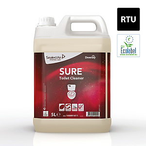 Diversey SURE Toilet Cleaner Detergente per WC A base vegetale Biodegradabile al 100% 5 litri Diversey SURE Toilet Cleaner Detergente per WC A base vegetale Biodegradabile al 100% 5 litri