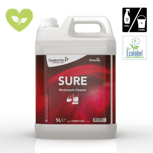Diversey SURE Washroom Cleaner Detergente per bagno A base vegetale Biodegradabile al 100% 5 litri Diversey SURE Washroom Cleaner Detergente per bagno A base vegetale Biodegradabile al 100% 5 litri