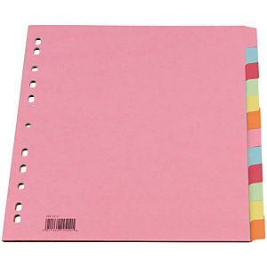 Divisori neutri, 22,5 x 29,7 cm, 12 scomparti, Cartoncino 175 g/m², Colori assortititi Divisori neutri, 22,5 x 29,7 cm, 12 scomparti, Cartoncino 175 g/m², Colori assortititi