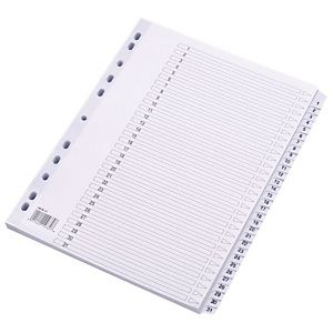 Divisori numerici A4, 31 tasti numerati 1-31, Carta 170 g/m², Bianco Divisori numerici A4, 31 tasti numerati 1-31, Carta 170 g/m², Bianco