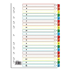 Divisorio prestampato, A4, 20 tasti A-Z, Cartoncino, Premium White Divisorio prestampato, A4, 20 tasti A-Z, Cartoncino, Premium White