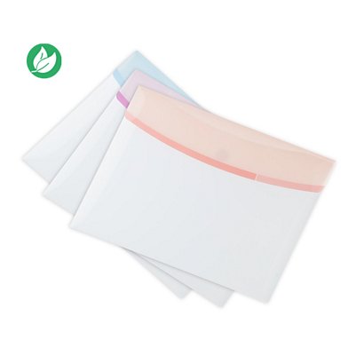 DJOIS by Tarifold Pochettes-enveloppes Color Dream A4 polypropylène assorties  - lot de 6 - 1