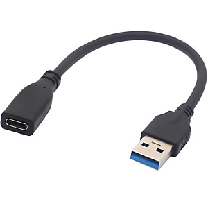 DLH CABLE ADAPTATEUR USB-C (F) VERS USB-A (M) - Longueur 22.5cm, USB-C, USB-A, 0,225 m, Noir DY-TU4625 DLH CABLE ADAPTATEUR USB-C (F) VERS USB-A (M) - Longueur 22.5cm, USB-C, USB-A, 0,225 m, Noir DY-TU4625