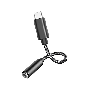 DLH CABLE ADAPTATEUR USB-C VERS JACK AUDIO 3.5 MM, USB-C, 3,5 mm, 0,13 m, Noir DY-TU4560 DLH CABLE ADAPTATEUR USB-C VERS JACK AUDIO 3.5 MM, USB-C, 3,5 mm, 0,13 m, Noir DY-TU4560