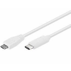 DLH CABLE USB-C VERS MICRO USB BLANC 1M 3A, 1 m, USB C, Micro-USB B, USB 2.0, Blanc DY-TU2702W DLH CABLE USB-C VERS MICRO USB BLANC 1M 3A, 1 m, USB C, Micro-USB B, USB 2.0, Blanc DY-TU2702W