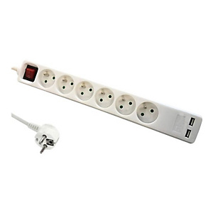 DLH MULTIPRISE SECTEUR (NF) AVEC INTERRUPTEUR - 6 PRISES ET 2 PORTS USB, 1,4 m, Intérieure, Blanc, 6 sortie(s) CA, 3680 W, 16 A DY-WU2941W DLH MULTIPRISE SECTEUR (NF) AVEC INTERRUPTEUR - 6 PRISES ET 2 PORTS USB, 1,4 m, Intérieure, Blanc, 6 sortie(s) CA, 3680 W, 16 A DY-WU2941W