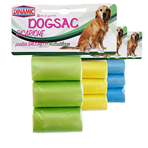 DOGSAC Sacchetti di ricarica per dispenser, Colori assortiti DOGSAC Sacchetti di ricarica per dispenser, Colori assortiti