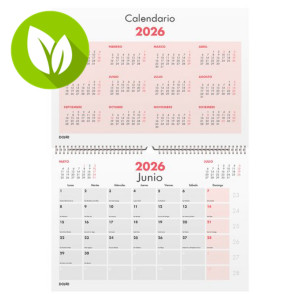 DOHE Calendario 2026, pared mensual numeros pequeños A3 297 x 420 mm DOHE Calendario 2026, pared mensual numeros pequeños A3 297 x 420 mm